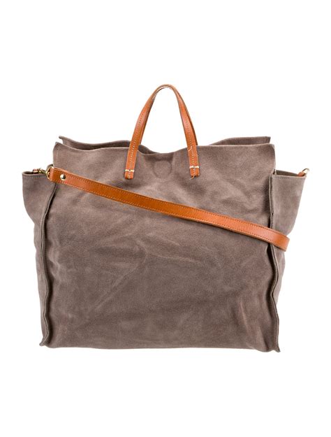 clare v suede tote